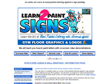 Tablet Screenshot of learn2paintsigns.com